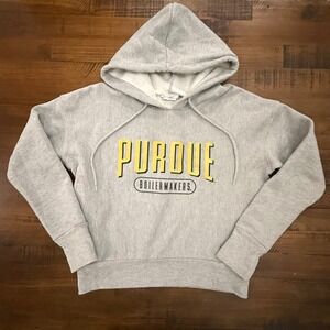 Champion Purdue Boilermakers Gray Hoodie Sweatshirt Women's XS Reverse Weave